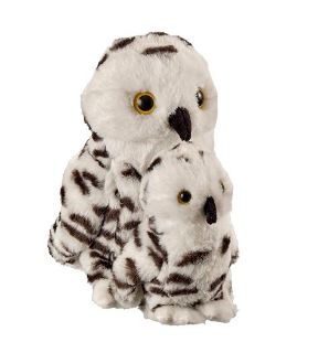 Obrázek z Sova sněžná s mládětem plyš 24cm 